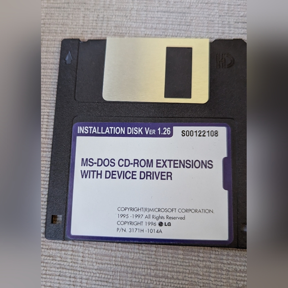 MS-DOS CD-ROM Extensions Installation Disk